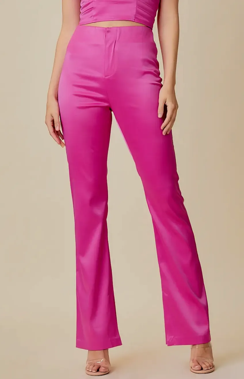 Side Slit Straight Leg Pants