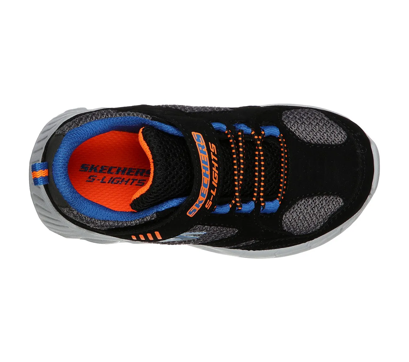Skechers Black/Blue Magna Lights Sneaker