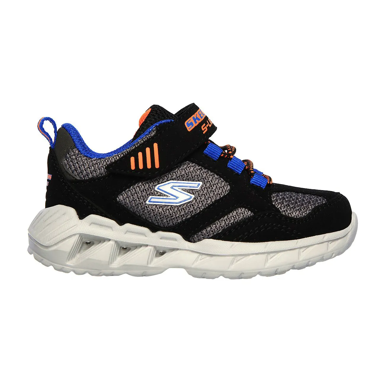 Skechers Black/Blue Magna Lights Sneaker