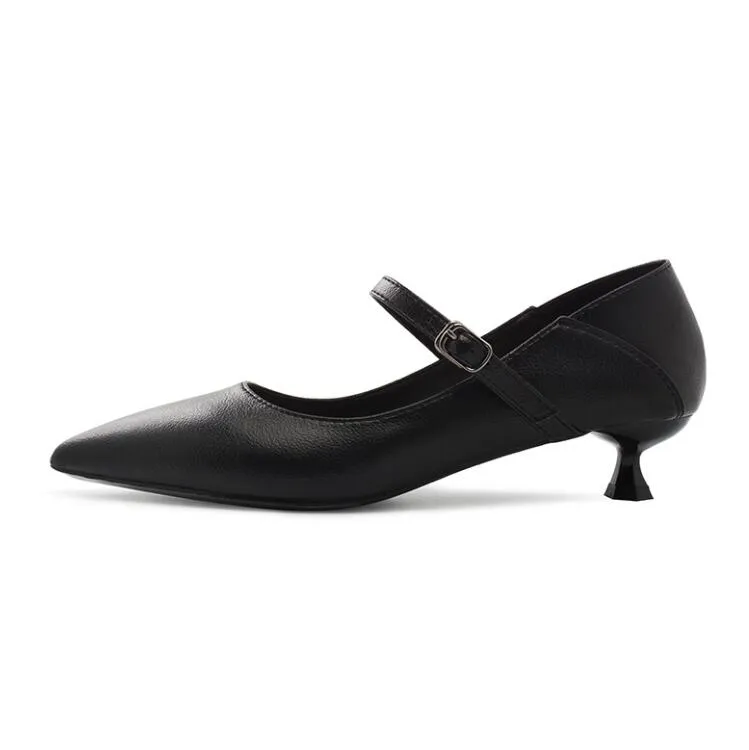 Small Size Pointy Mary Jane Pump Shoes ES121