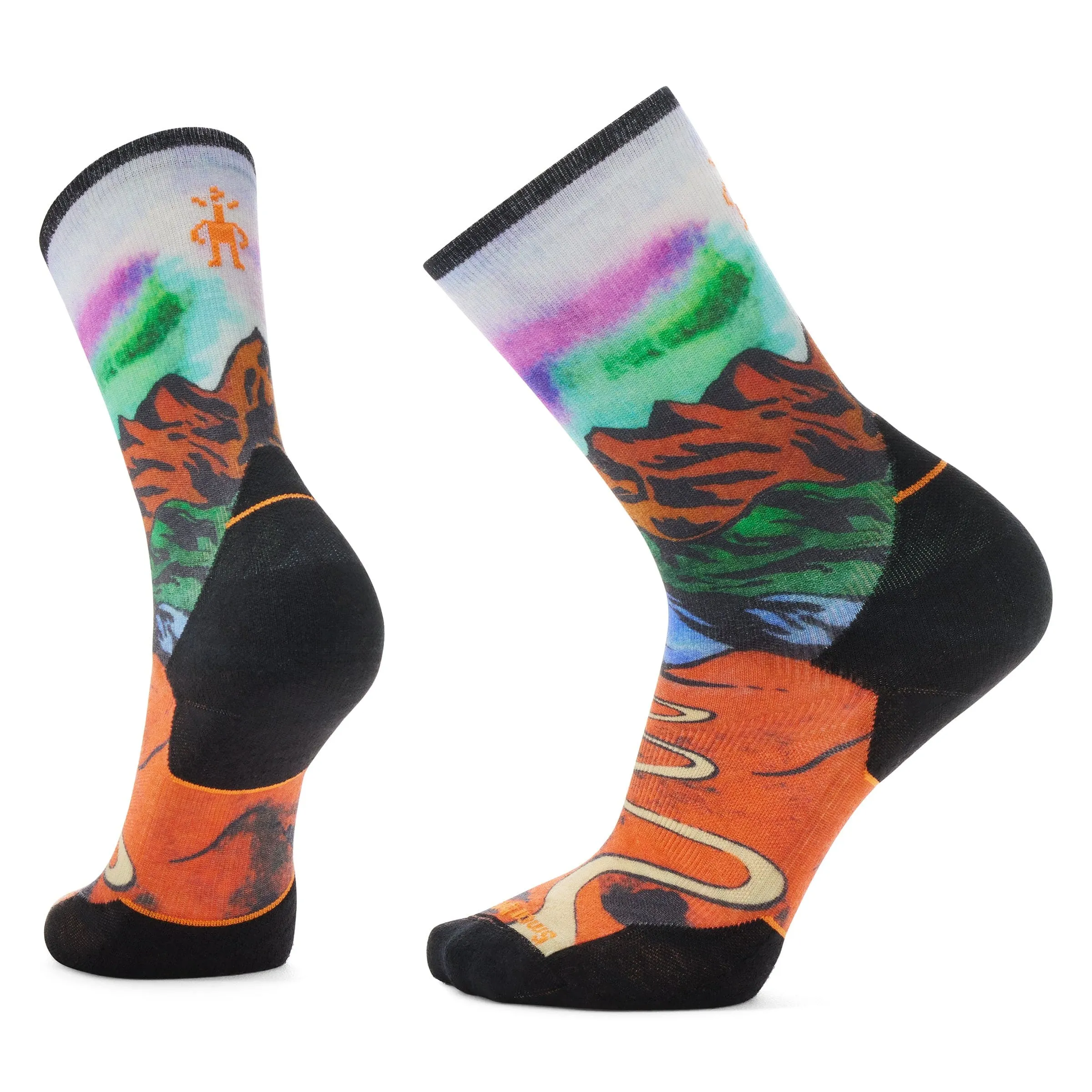 Smartwool Trail Run Singletrack Print Targeted Cushion Crew Socks