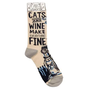 Socks - Cats & Wine