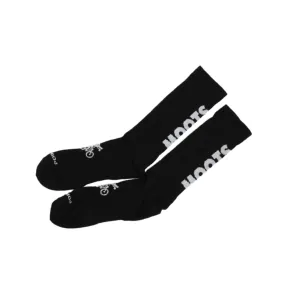SOCKS- MOOTS   POINT6 ULTRA LIGHT BLACK & WHITE LOGO
