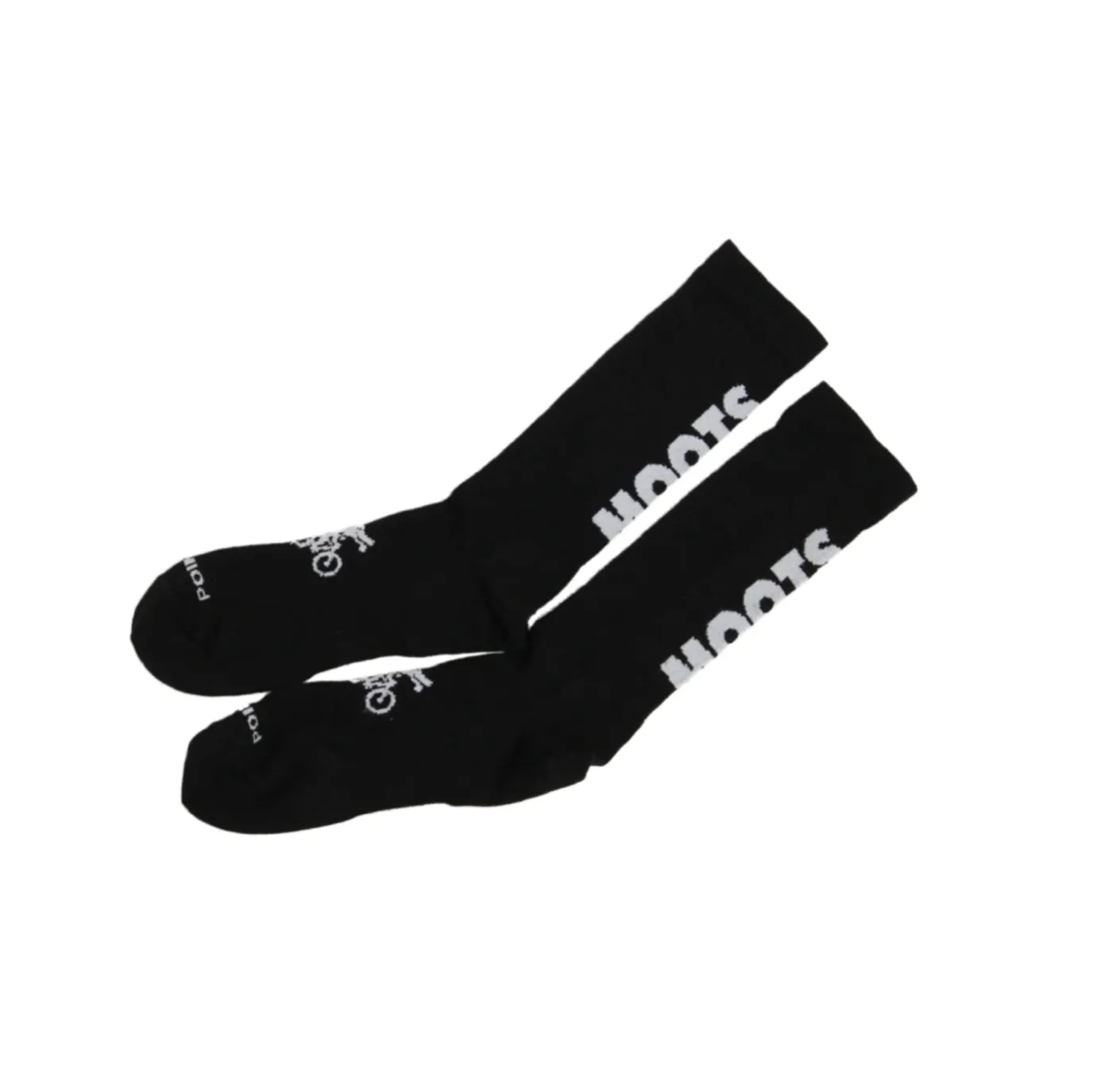 SOCKS- MOOTS   POINT6 ULTRA LIGHT BLACK & WHITE LOGO