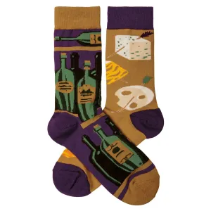 Socks - Wine & Cheese
