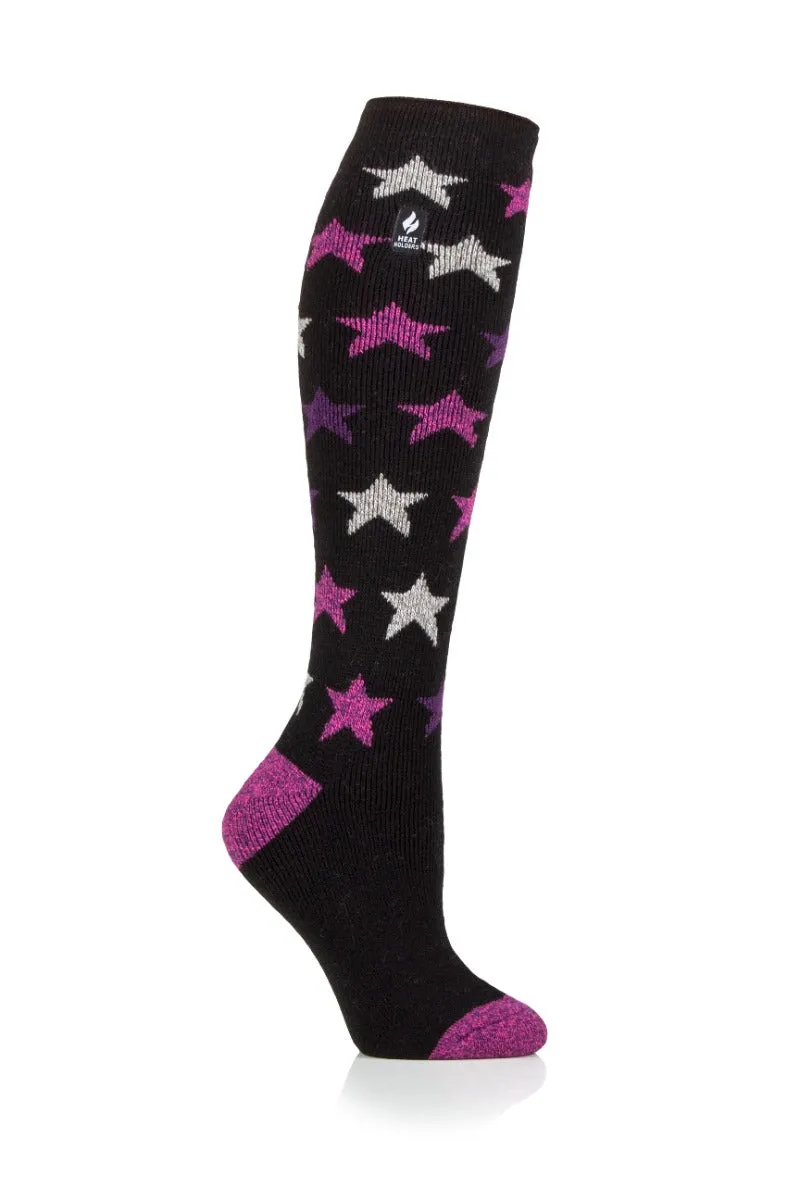 SockShop Long Heat Holder Lite Stars Ladies Long Socks