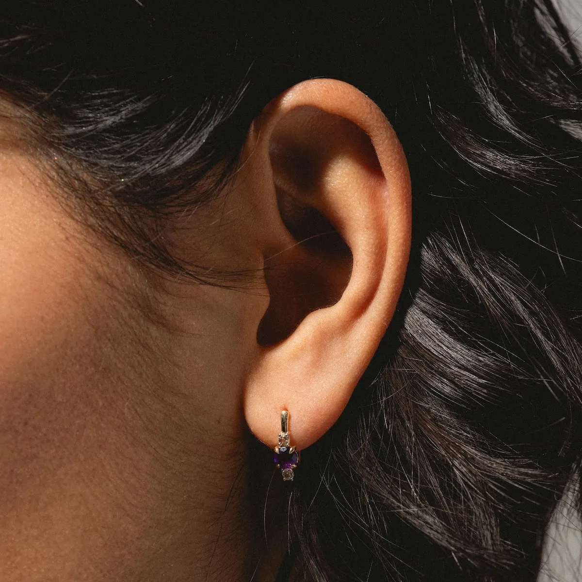 Solid Gold 2025 February Capsule Amethyst Stacking Set with Free Gift