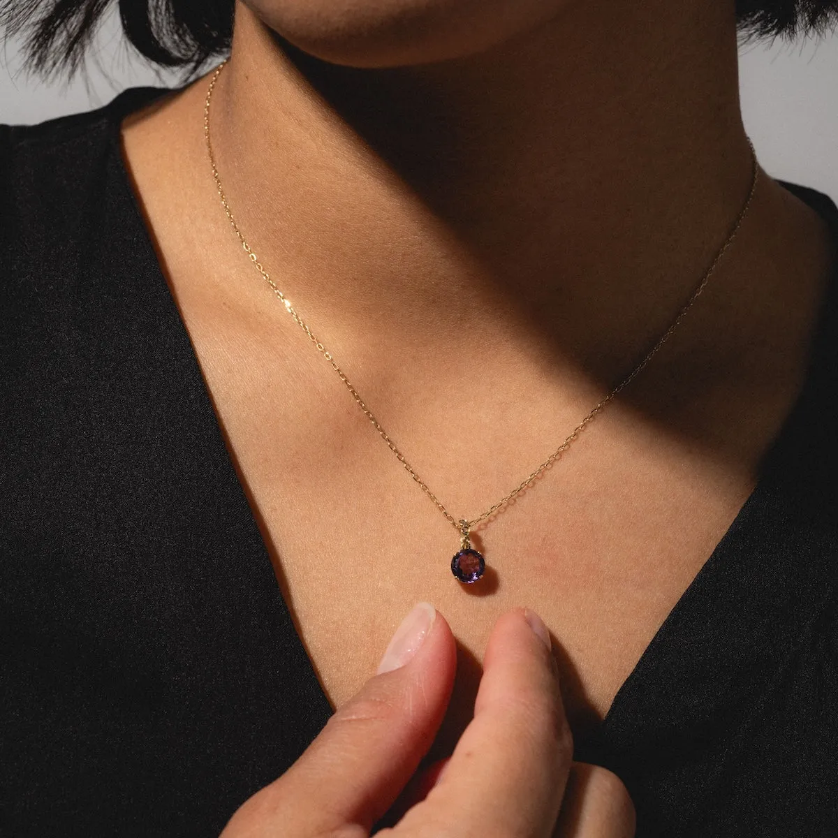 Solid Gold 2025 February Capsule Amethyst Stacking Set with Free Gift