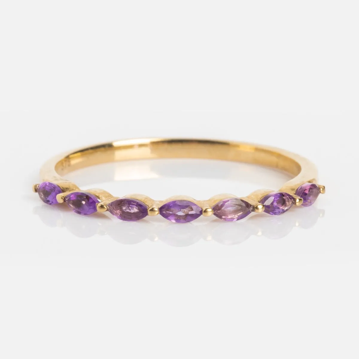 Solid Gold 2025 February Capsule Amethyst Stacking Set with Free Gift