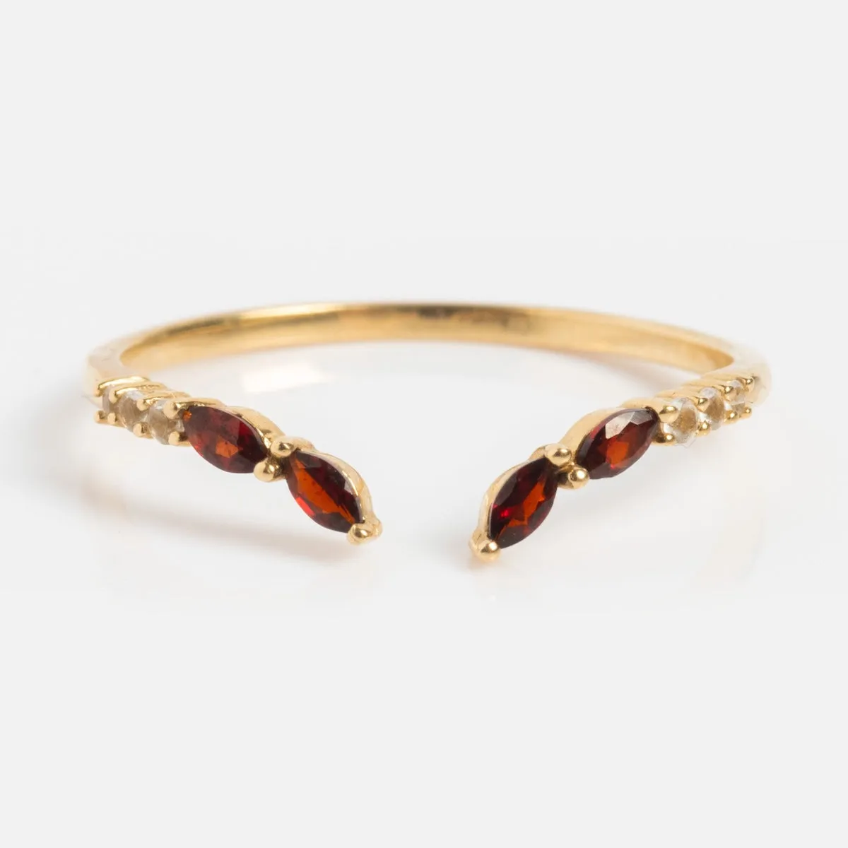 Solid Gold 2025 January Capsule Garnet Stacking Set with Free Gift