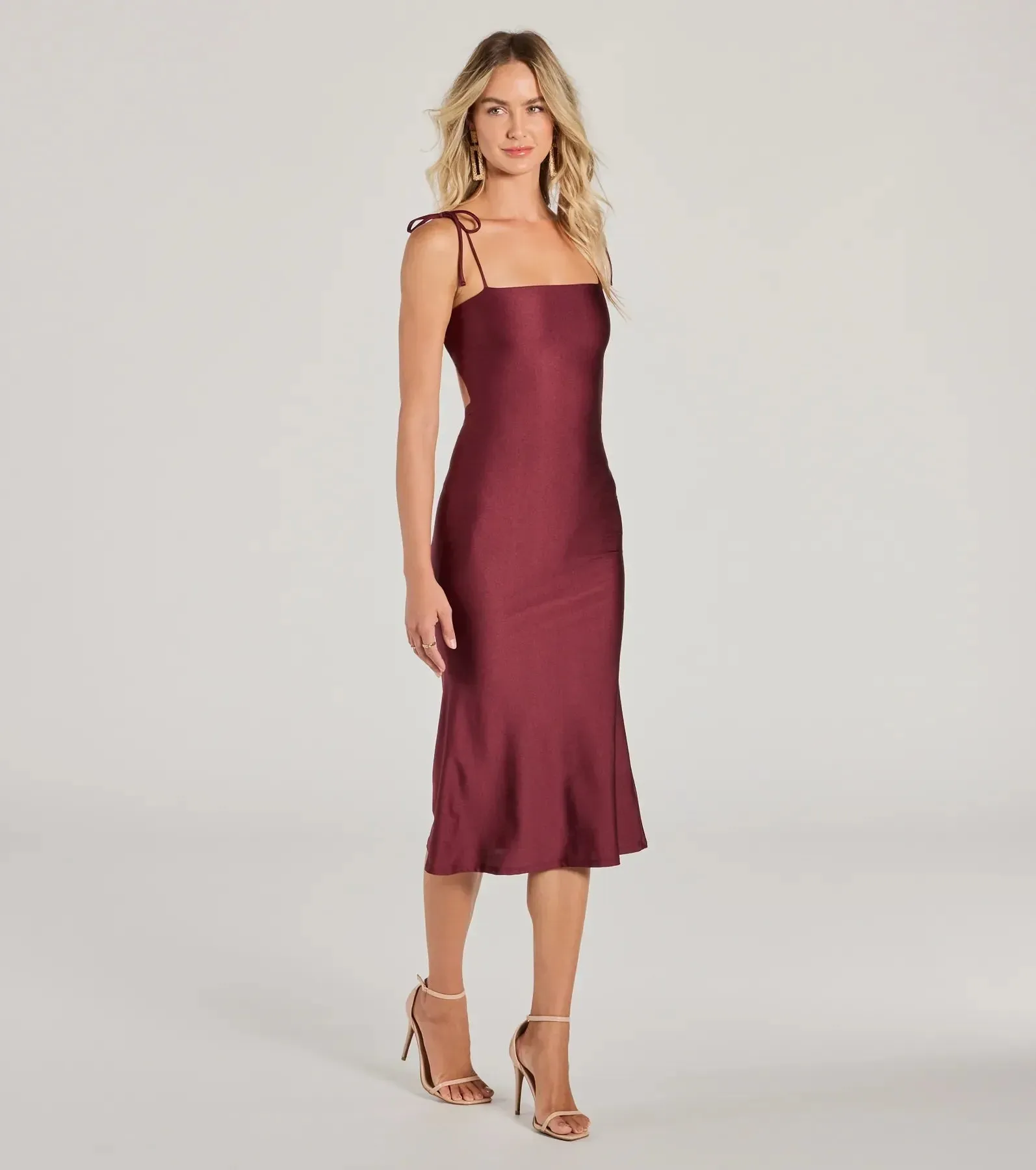 Something About Her Strappy Back Bodycon Midi Dress