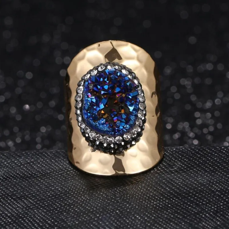 Sparkling Zircon Engagement Ring 14K Yellow Gold For Women  Jewelry