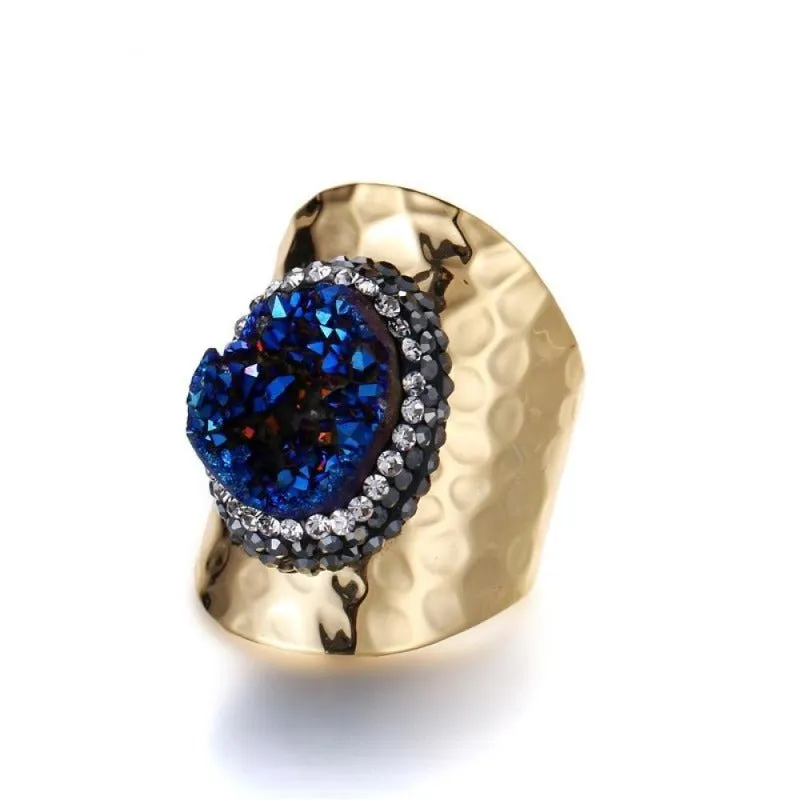 Sparkling Zircon Engagement Ring 14K Yellow Gold For Women  Jewelry