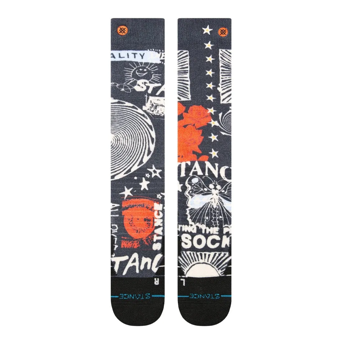 Stance Brand Love Mid Poly Snow Ski/Snowboard Socks - Black
