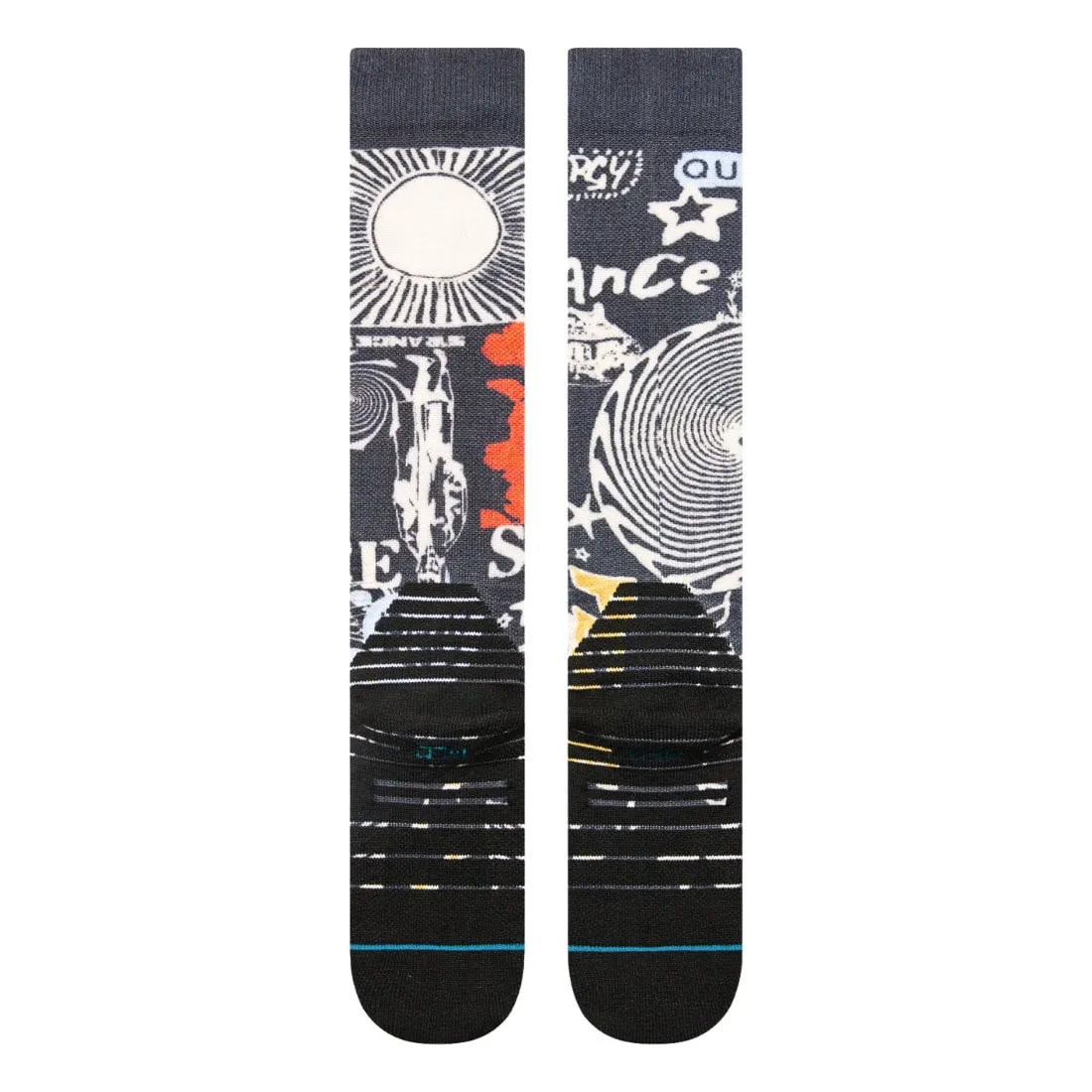 Stance Brand Love Mid Poly Snow Ski/Snowboard Socks - Black