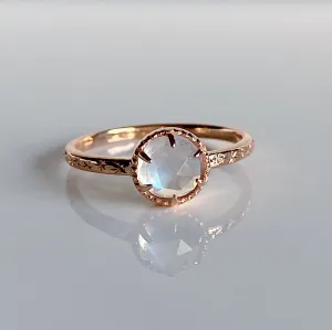 Starry Night Rosecut Moonstone Ring