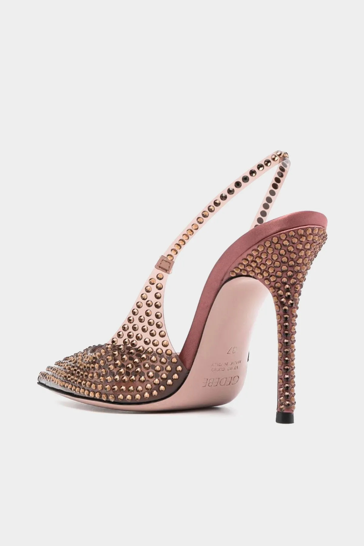 Stella Slingback Pump 105 in Crystal Smoked Topaz