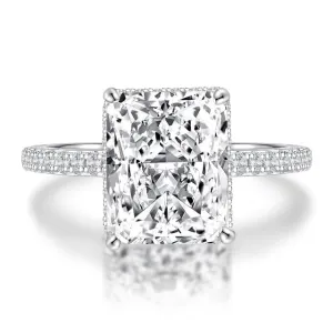 Sterling Silver Moissanite Gemstone Ring
