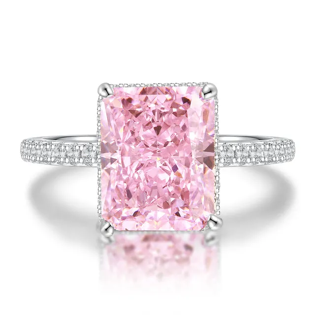 Sterling Silver Moissanite Gemstone Ring