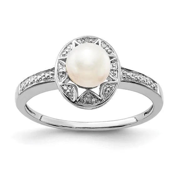 Sterling Silver Oval Birthstone & Diamond Accented Rings