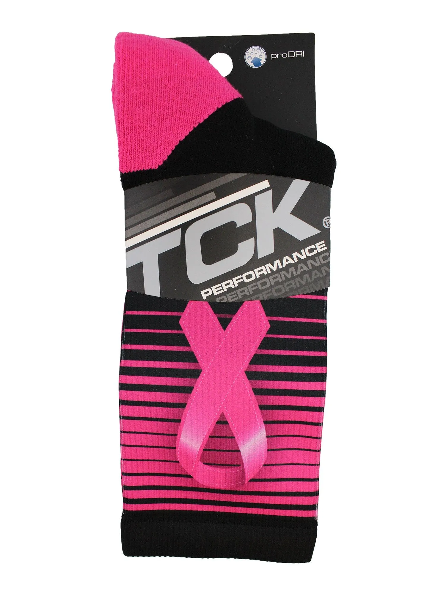 Stripes Breast Cancer Awareness Crew Socks