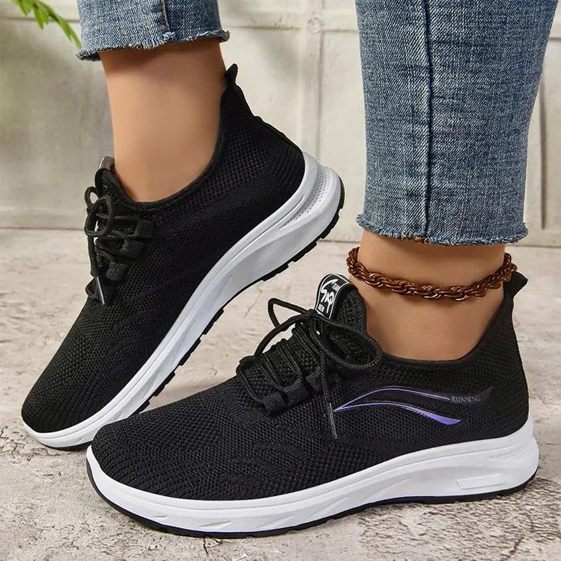 Stylish and Breathable Casual Trainer Sneakers for Active Women