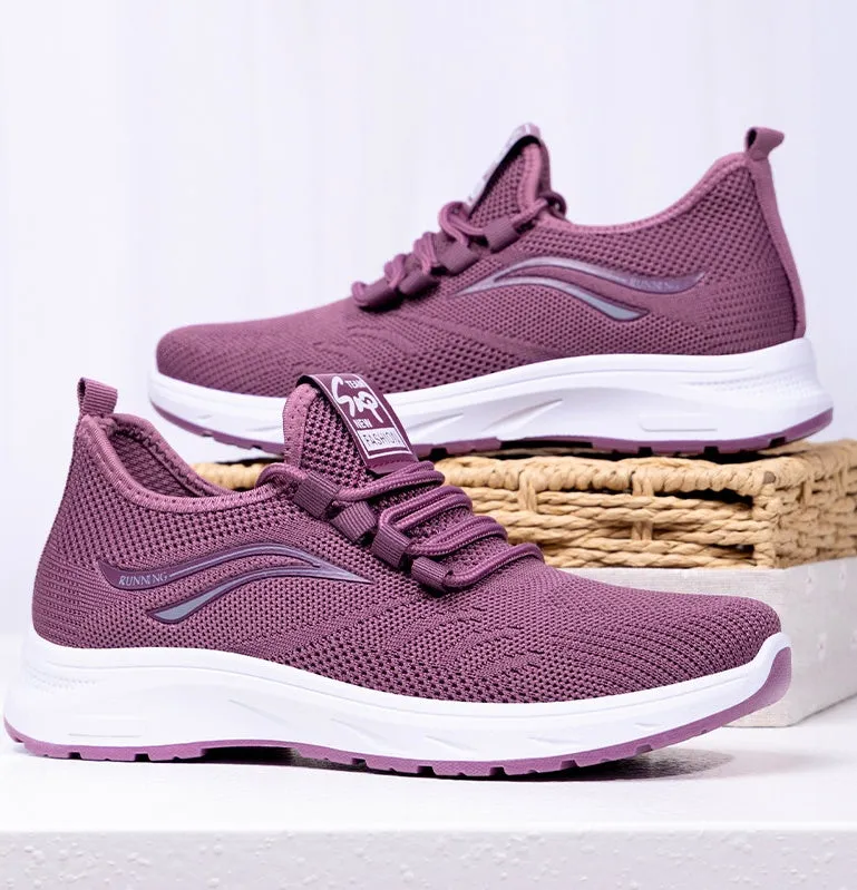 Stylish and Breathable Casual Trainer Sneakers for Active Women