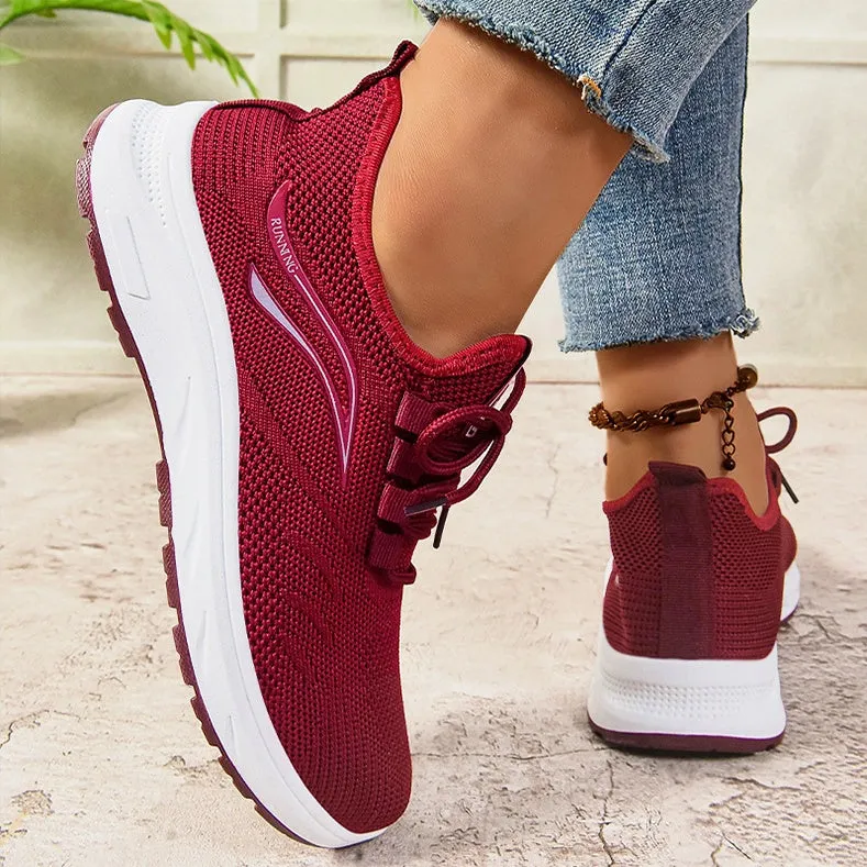Stylish and Breathable Casual Trainer Sneakers for Active Women