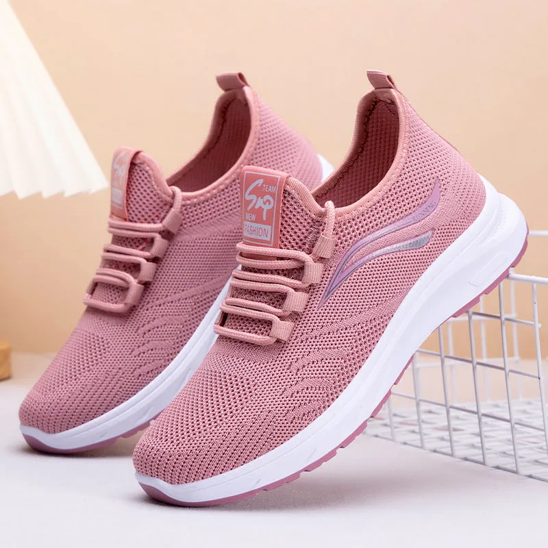 Stylish and Breathable Casual Trainer Sneakers for Active Women