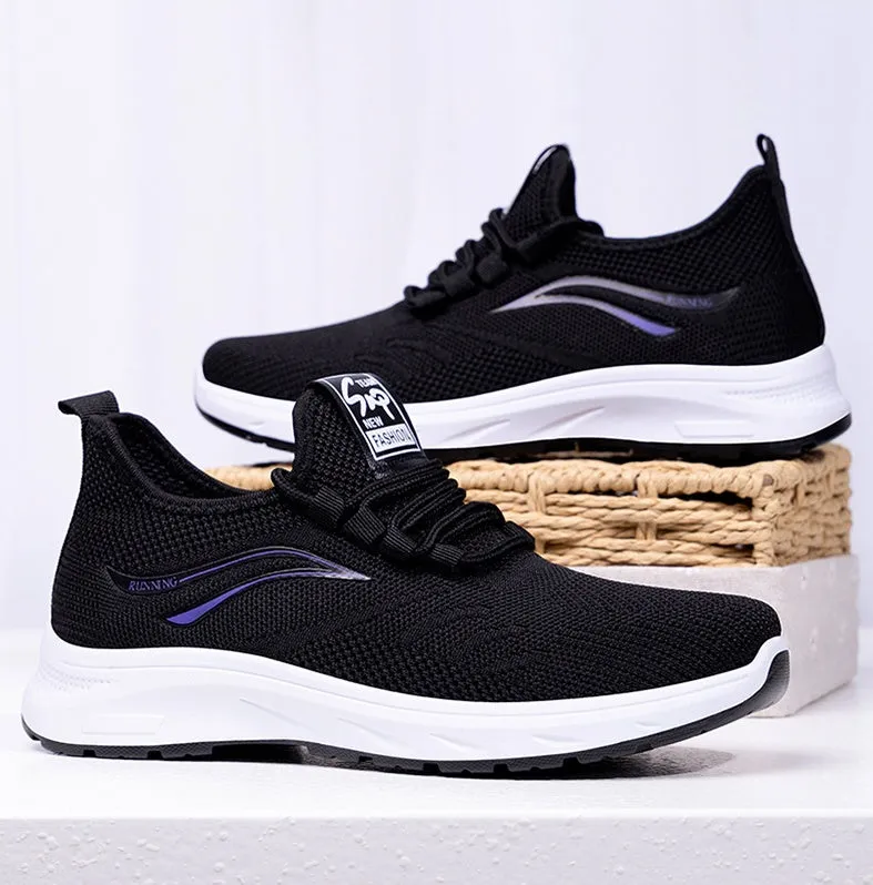 Stylish and Breathable Casual Trainer Sneakers for Active Women