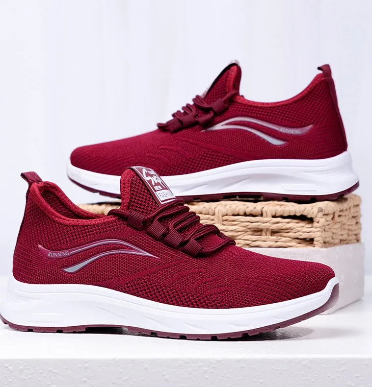 Stylish and Breathable Casual Trainer Sneakers for Active Women