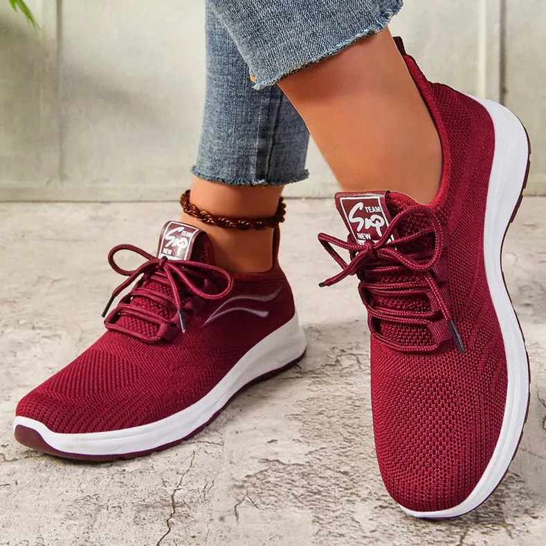 Stylish and Breathable Casual Trainer Sneakers for Active Women