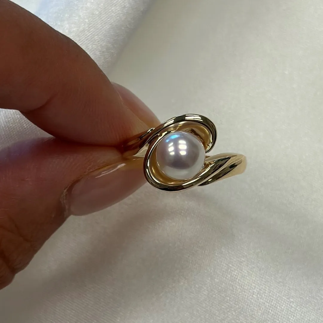 Swirl Pearl Ring