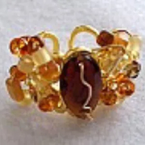 The Lillystone Collection Classic Brown/Gold Wire-Wrapped Ring (special order - sold out)