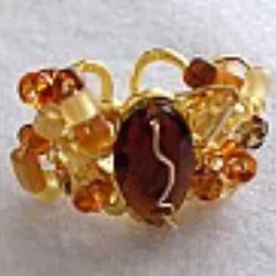 The Lillystone Collection Classic Brown/Gold Wire-Wrapped Ring (special order - sold out)