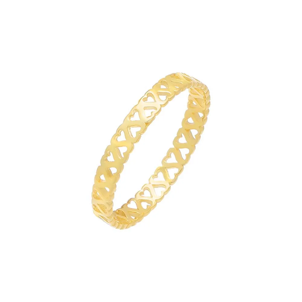 Thin Solid Open Heart Eternity Band