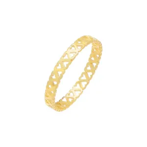 Thin Solid Open Heart Eternity Band