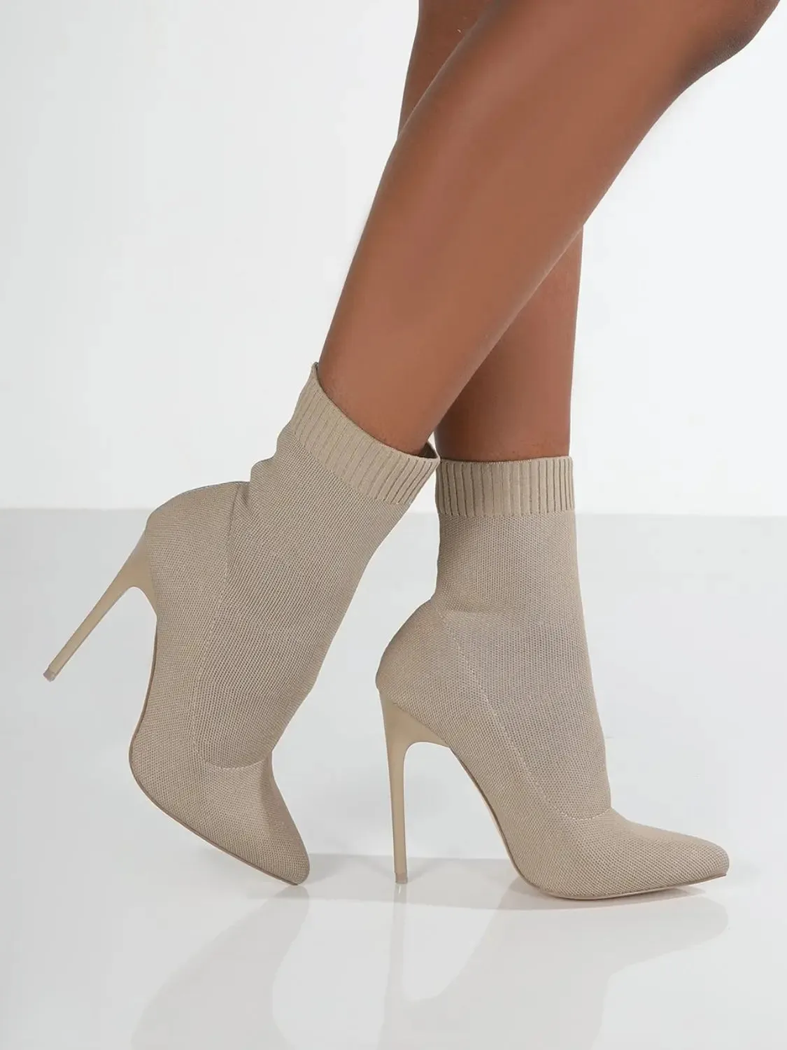 'Triana' Mesh Stiletto Boots