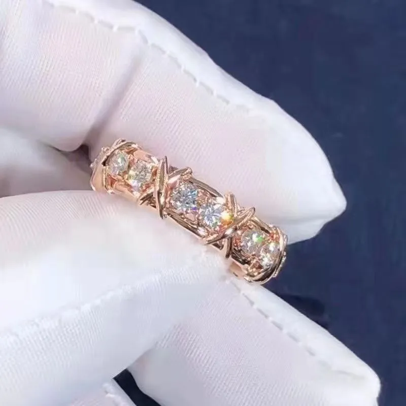 Twoton Diamond Ring Engagement for Women Jewelry