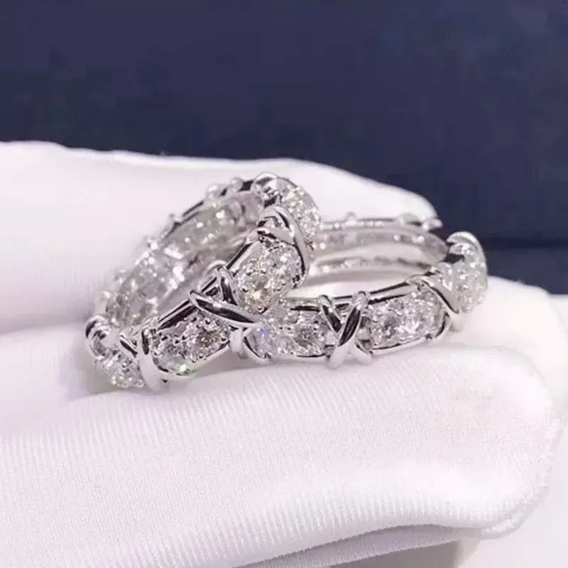 Twoton Diamond Ring Engagement for Women Jewelry