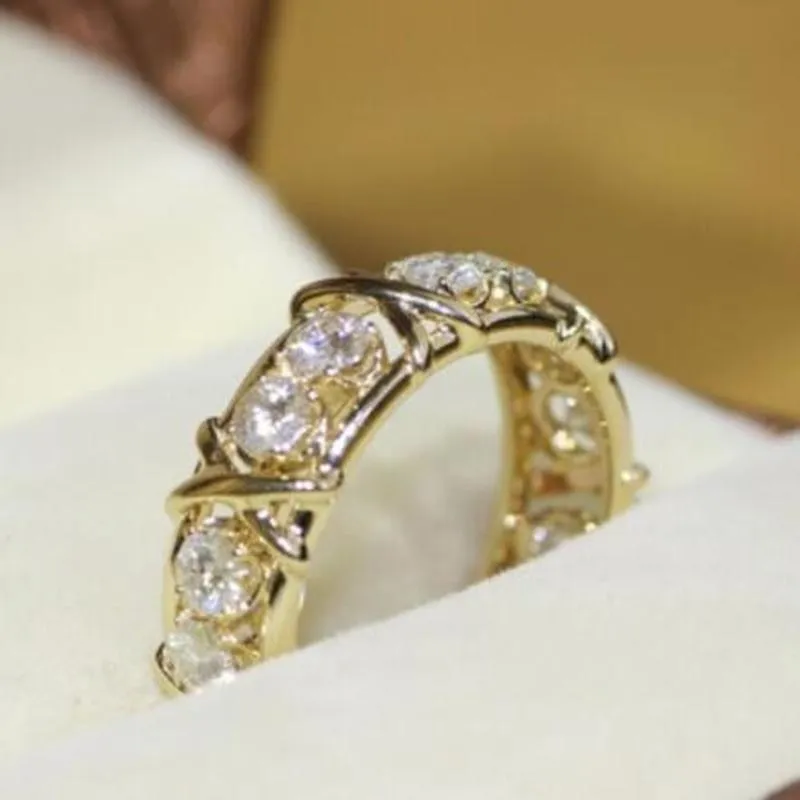 Twoton Diamond Ring Engagement for Women Jewelry