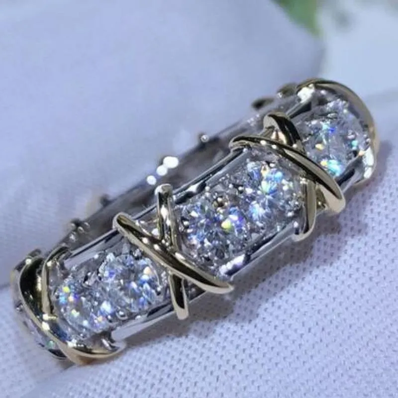 Twoton Diamond Ring Engagement for Women Jewelry