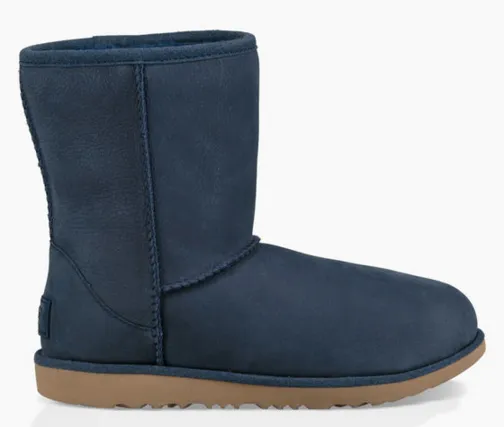 UGG Kid's K Classic Short II WP Waterproof Pull on Boots | Navy
