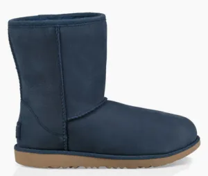 UGG Kid's K Classic Short II WP Waterproof Pull on Boots | Navy