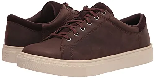 UGG Men's BAYSIDER Low Weather Sneaker, Grizzly Leather, 11