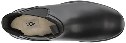 UGG Men's Hillmont Chelsea Boot, Black Leather, Size 11