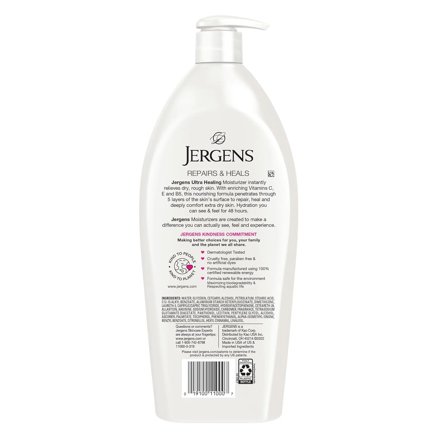 Ultra Healing Dry Skin Moisturizer, Body and Hand Lotion for Dry Skin, for Quick Absorption into Extra Dry Skin, with HYDRALUCENCE Blend, Vitamins C, E, and B5, 32 Ounce