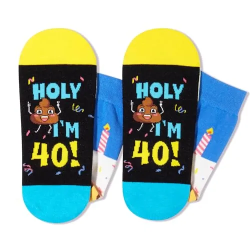 Unique 40th Birthday Gifts for Men Women, Crazy Silly 40st Birthday Socks, Funny Gift Idea for Unisex Adult 40-Year-Old