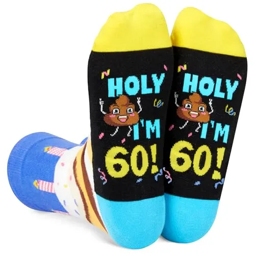 Unique 60th Birthday Gifts for Men Women, Crazy Silly 60st Birthday Socks, Funny Gift Idea for Unisex Adult 60-Year-Old