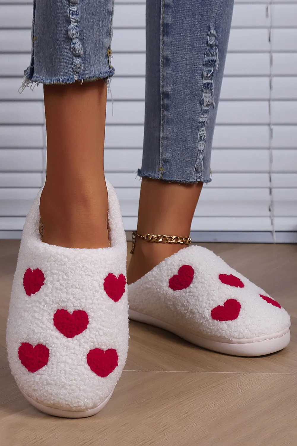 Valentines Day Hearts House Slippers